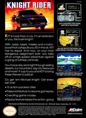 Knight Rider (USA) box cover back